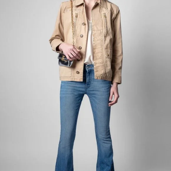 NWT $398 Zadig & Voltaire Kid Cotton Good Vibes Jacket